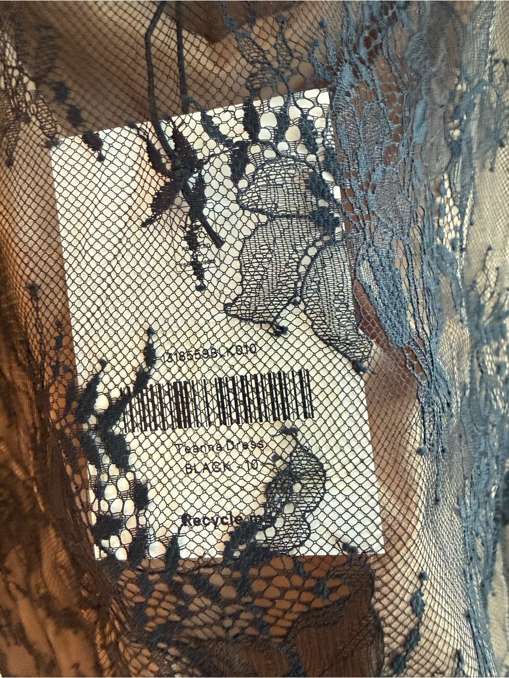 Reformation Teanna Black Lace Mini Dress with Nude Lining - Picture 5 of 6